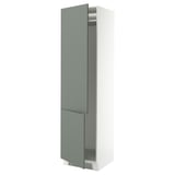 SEKTION Armoire haute pr réfrig/congélateur, blanc/Nickebo gris -vert mat, 24x24x90 "
