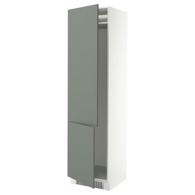 SEKTION Armoire haute pr réfrig/congélateur, blanc/Nickebo gris -vert mat, 24x24x90 "