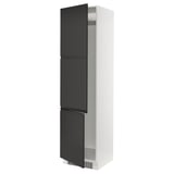 SEKTION Armoire haute pr réfrig/congélateur, blanc/Upplöv anthracite mat, 24x24x90 "