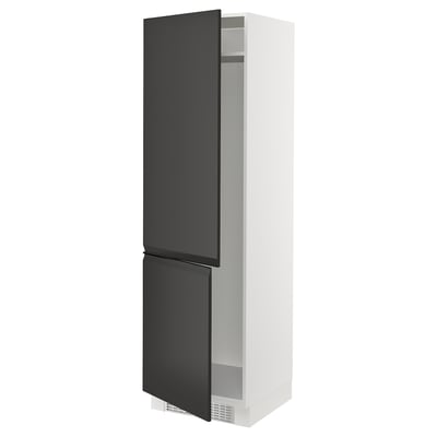 SEKTION Armoire haute pr réfrig/congélateur, blanc/Upplöv anthracite mat, 24x24x80 "