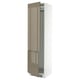 SEKTION Armoire haute pr réfrig/congélateur, blanc/Voxtorp gris-brun foncé ultrabrillant, 24x24x90 "