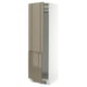SEKTION Armoire haute pr réfrig/congélateur, blanc/Voxtorp gris-brun foncé ultrabrillant, 24x24x80 "