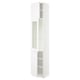 SEKTION Armoire haute pte vitr/2 ptes, blanc/Axstad blanc mat, 18x15x90 "