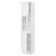 SEKTION Armoire haute pte vitr/2 ptes, blanc/Axstad blanc mat, 18x15x80 "