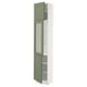 SEKTION Armoire haute pte vitr/2 ptes, blanc/Axstad gris-vert, 18x15x90 "