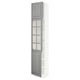 SEKTION Armoire haute pte vitr/2 ptes, blanc/Bodbyn gris, 18x15x90 "