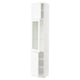 SEKTION Armoire haute pte vitr/2 ptes, blanc Enköping/blanc effet bois, 18x15x90 "