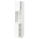 SEKTION Armoire haute pte vitr/2 ptes, blanc Enköping/blanc effet bois, 18x15x80 "