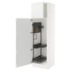 SEKTION Armoire haute+rangement coulissant, blanc/Axstad blanc mat, 24x24x80 "