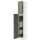SEKTION Armoire haute+rangement coulissant, blanc/Axstad gris-vert, 15x24x90 "
