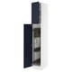 SEKTION Armoire haute+rangement coulissant, blanc Axstad/mat bleu, 15x24x90 "