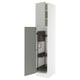 SEKTION Armoire haute+rangement coulissant, blanc/Havstorp gris clair, 18x24x90 "
