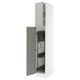 SEKTION Armoire haute+rangement coulissant, blanc/Havstorp gris clair, 15x24x90 "