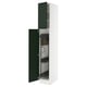 SEKTION Armoire haute+rangement coulissant, blanc/Havstorp vert profond, 15x24x90 "
