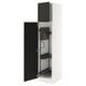 SEKTION Armoire haute+rangement coulissant, blanc/Nickebo anthracite mat, 18x24x80 "