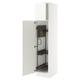 SEKTION Armoire haute+rangement coulissant, blanc/Ringhult blanc, 18x24x80 "