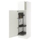 SEKTION Armoire haute+rangement coulissant, blanc/Ringhult blanc, 24x24x80 "