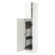 SEKTION Armoire haute+rangement coulissant, blanc/Ringhult blanc, 18x24x90 "