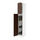 SEKTION Armoire haute+rangement coulissant, blanc/Sinarp brun, 15x24x90 "