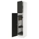 SEKTION Armoire haute+rangement coulissant, blanc/Upplöv anthracite mat, 18x24x90 "