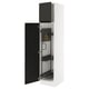 SEKTION Armoire haute+rangement coulissant, blanc/Upplöv anthracite mat, 18x24x80 "