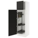 SEKTION Armoire haute+rangement coulissant, blanc/Upplöv anthracite mat, 24x24x80 "