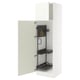 SEKTION Armoire haute+rangement coulissant, blanc/Vallstena blanc, 24x24x80 "