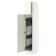 SEKTION Armoire haute+rangement coulissant, blanc/Vallstena blanc, 15x24x80 "