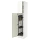 SEKTION Armoire haute+rangement coulissant, blanc/Vallstena blanc, 18x24x90 "