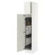 SEKTION Armoire haute+rangement coulissant, blanc/Veddinge blanc, 15x24x80 "