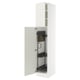 SEKTION Armoire haute+rangement coulissant, blanc/Veddinge blanc, 18x24x90 "