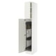 SEKTION Armoire haute+rangement coulissant, blanc/Veddinge blanc, 15x24x90 "