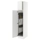 SEKTION Armoire haute+rangement coulissant, blanc/Voxtorp blanc mat, 15x24x80 "