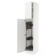 SEKTION Armoire haute+rangement coulissant, blanc/Voxtorp blanc mat, 18x24x90 "