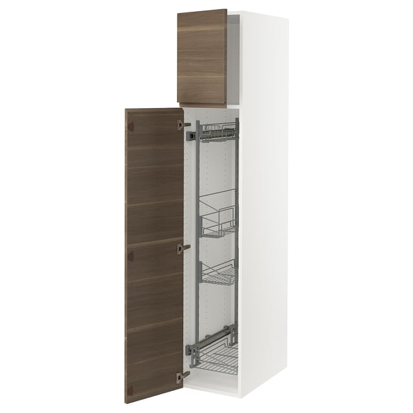 Sektion Armoire Haute Rangement Coulissant Blanc Voxtorp Effet Noyer 15x24x80 Site Web Officiel Ikea