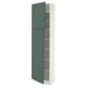 SEKTION Armoire haute + tablette/2ptes, blanc/Aspudden gris-vert foncé, 24x15x90 "
