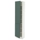 SEKTION Armoire haute + tablette/2ptes, blanc/Aspudden gris-vert foncé, 18x15x80 "