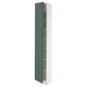 SEKTION Armoire haute + tablette/2ptes, blanc/Aspudden gris-vert foncé, 15x15x90 "