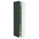 SEKTION Armoire haute + tablette/2ptes, blanc/Havstorp vert profond, 24x24x90 "