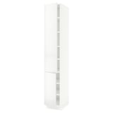 SEKTION Armoire haute + tablette/2ptes, blanc/Ringhult blanc, 15x24x90 "
