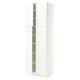 SEKTION Armoire haute + tablettes/4 portes, blanc/Aspudden blanc mat, 30x24x90 "
