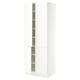 SEKTION Armoire haute + tablettes/4 portes, blanc/Aspudden blanc mat, 30x24x80 "