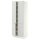 SEKTION Armoire haute + tablettes/4 portes, blanc/Aspudden gris clair, 30x24x80 "