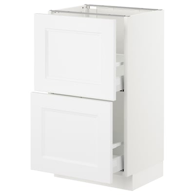 SEKTION Armoire inf 2 tir, blanc Maximera/Axstad blanc mat, 18x15x30 "