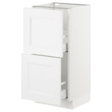 SEKTION Armoire inf 2 tir, blanc Maximera/Axstad blanc mat, 15x15x30 "
