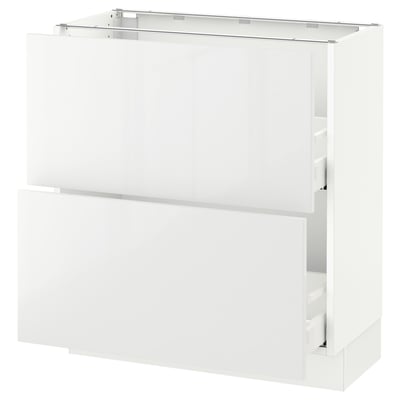 SEKTION Armoire inf 2 tir, blanc Maximera/Ringhult blanc, 30x15x30 "