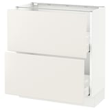 SEKTION Armoire inf 2 tir, blanc Maximera/Veddinge blanc, 30x15x30 "