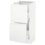 SEKTION Armoire inf 2 tir, blanc Maximera/Voxtorp blanc mat, 15x15x30 "