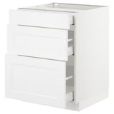 SEKTION Armoire inf 3 tir, blanc Maximera/Axstad blanc mat, 24x24x30 "
