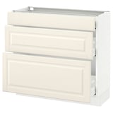 SEKTION Armoire inf 3 tir, blanc Maximera/Bodbyn blanc cassé, 36x15x30 "
